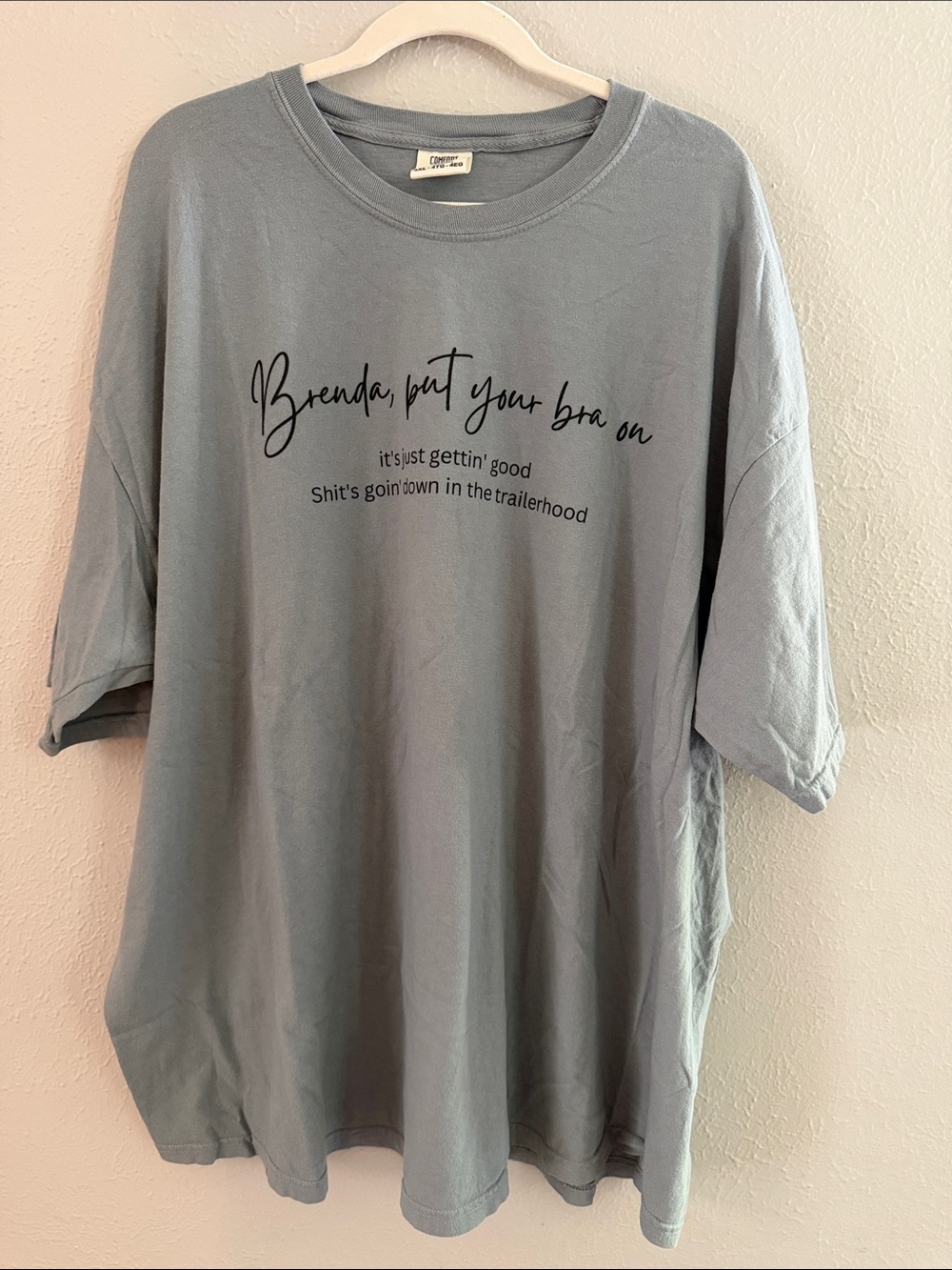Comfort Colors Light Gray "Brenda, Put Your Bra On" Graphic Tee
